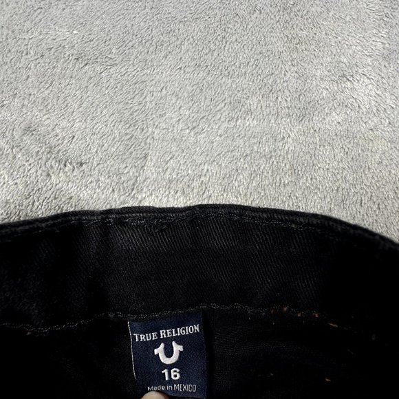 True Religion Kids‎ Shorts Size 16 Geno Cut Off Short black - Picture 7 of 9